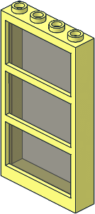 Window  1 x  4 x  6 with Fixed Trans Brown Glass