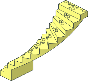 Staircase 13 x 13 x 12 Curved Open