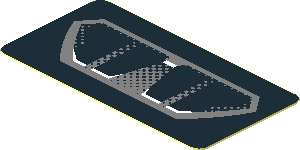 Sticker  0.8 x  1.8 with Silver Exhaust Pipes on Black Background