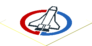 Sticker  1 x  1 with Launch Command Logo Facing Left