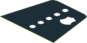 Sticker Minifig Torso with White Buttons and Police Badge Plain