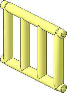 Bar  1 x  4 x  3 with End Protrusions