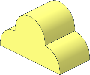 Brick  2 x  4 x  2 with Triple Curved Top