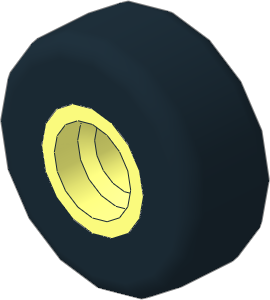 ~Wheel  4 x 10 with Integral Rubber Black Tyre