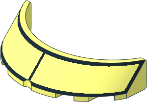 Windscreen  3 x  6 x  1 Curved with Black Frame Pattern