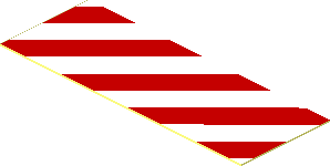 Sticker  0.7 x  1.9 Red/White Diagonal Stripes Right Up