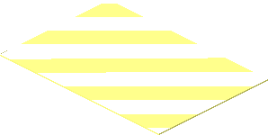 Sticker  1.1 x  1.6 with White Diagonal Stripes Right Up