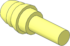 ~Plant Vine with 10 Leaves 16L Liana End Segment