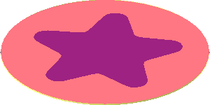 Sticker  1.8 x  1.8 Round with Magenta Star