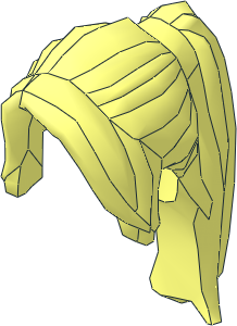 Minifig Hair Ponytail with Long Bangs