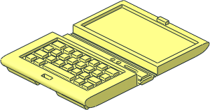 Minifig Computer Laptop (Open Flat)