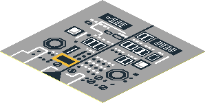 Sticker  1.9 x  1.9 with Lunar Lander Control and Circuitry Panel
