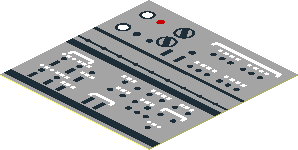 Sticker  1.9 x  1.9 with Black and White Machine Pattern  2