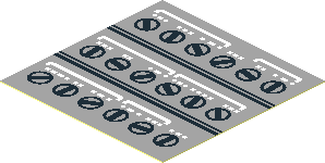 Sticker  1.9 x  1.9 with Black Knobs and White Buttons