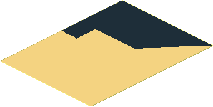 Sticker  3.9 x  2.9 with Black and Chrome Gold Areas with Straight and Diagonal Division