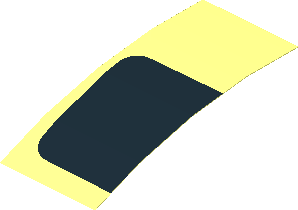 Sticker  4.0 x  1.8 with Black Rounded Square Left Half (Formed)