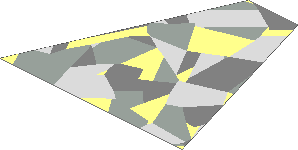 Sticker  2.7 x  2.7 Trapezoid with Iridescent Polygons