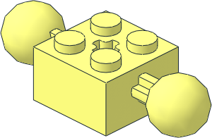 Brick  2 x  2 with Two Ball Joints and Axlehole