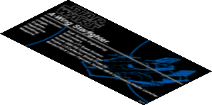 Sticker  7.2 x 15.2 with Star Wars A-Wing Starfighter Specifications