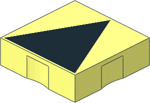 Duplo Tile  2 x  2 with Black Isosceles Triangle Pattern