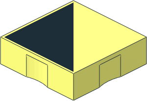 Duplo Tile  2 x  2 with Black Right-angled Triangle Pattern