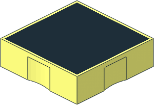 Duplo Tile  2 x  2 with Black Square Pattern