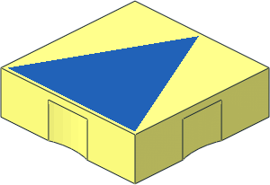 Duplo Tile  2 x  2 with Blue Isosceles Triangle Pattern