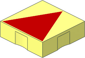 Duplo Tile  2 x  2 with Red Isosceles Triangle Pattern