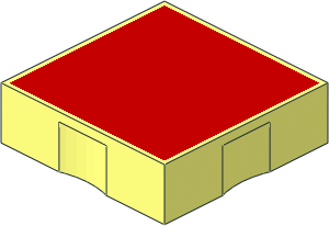 Duplo Tile  2 x  2 with Red Square Pattern