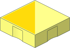 Duplo Tile  2 x  2 with Yellow Right-angled Triangle Pattern