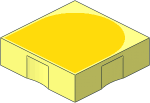 Duplo Tile  2 x  2 with Yellow Inverse Arch Pattern