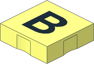 Duplo Tile  2 x  2 with "B" Pattern