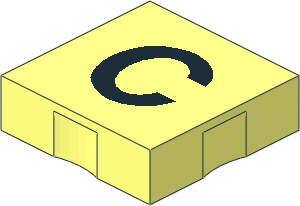 Duplo Tile  2 x  2 with "C" Pattern