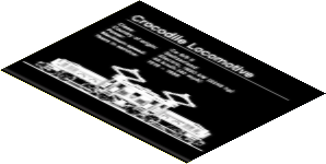 Sticker  6 x 8 with Crocodile Locomotive