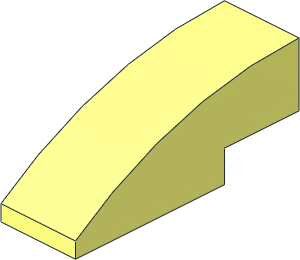 =Slope Brick Curved  3 x  1