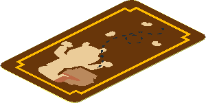 Sticker  2.1 x  1.2 with Bear and Honey Pot on Reddish Brown with Bright Light Orange Border Background