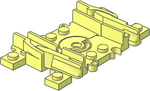 Train Track Flexible Segment (Complete, Bent Left)