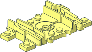 Train Track Flexible Segment (Complete, Bent Right)