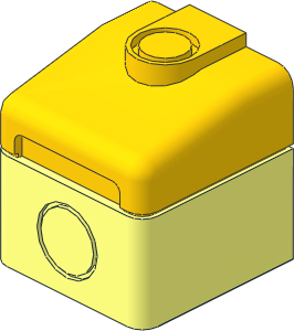 Duplo Train Engine Hood  2 x  2 with Yellow Top (Complete)