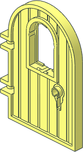 Door  1 x  4 x  6 with Window and Reinforced Edge