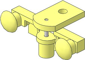 ~Train Buffer Beam with Open Buffer Bottom and Long Cylinder for Sealed Magnet with Screw (Type 1)