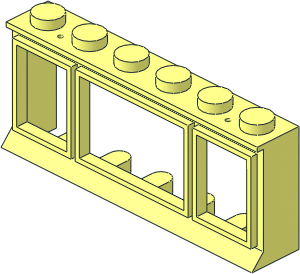 ~Window  1 x  6 x  2 Classic with Solid Studs