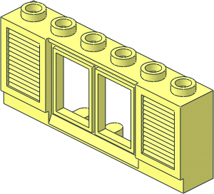 ~Window  1 x  6 x  2 Classic Shuttered with Short Sill