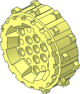 Wheel 20 x 64 with Spikes and 13 Pegholes