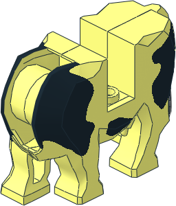 Animal Cow Body with Black Spots Pattern