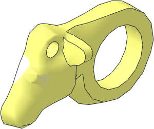 ~Animal Cow Head Left with White Eye and Blaze Pattern