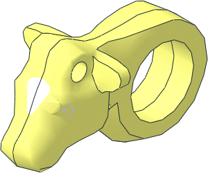 Animal Cow Head with White Eyes and Blaze Pattern