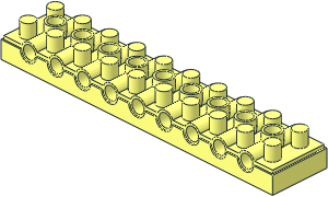 ~Duplo Brick  2 x 10 with Holes Bottom
