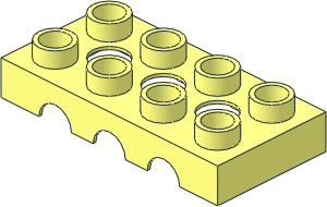 ~Duplo Brick  2 x  4 with Holes Top