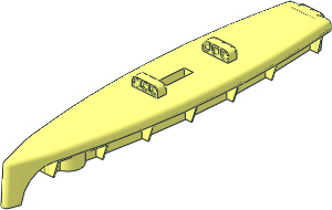 Boat Hull Floating 36 x  7 x  7 Top